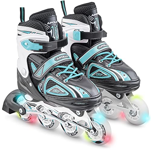 Apollo Super Blades | größenverstellbare Inliner für Kinder | Inliner Damen, Mädchen und Jungen passend in den Größen 31–42 | LED Inlineskates