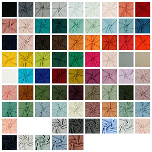 Jerseystoff Uni Meterware Tex + GOTS zertifiziert über 55 Farben zur Auswahl (020 I Puder, 50 x 150cm)