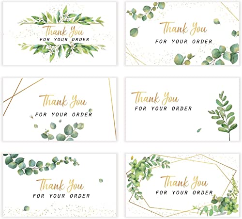 300 Stücke Thank You for Your Order Karten Small Business Karten Card, Bronzieren Danke Karten,Retail Verpackung Dankeskarten für kleine Unternehmer