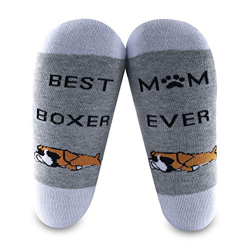 2 Paar Boxersocken für Mütter, beste Boxer, Mom Ever, Hundegeschenke, Boxer-Liebhaber, Geschenke (Boxersocken)
