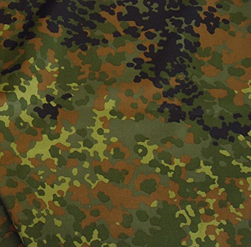 TOLKO Camouflage Stoff im Bundeswehr Armee Flecktarn | Robust Farbecht UV-beständig | Uniform Stoffe zum Nähen Meterware aus Baumwolle | mittelschwer 160cm breit (Bundeswehr)
