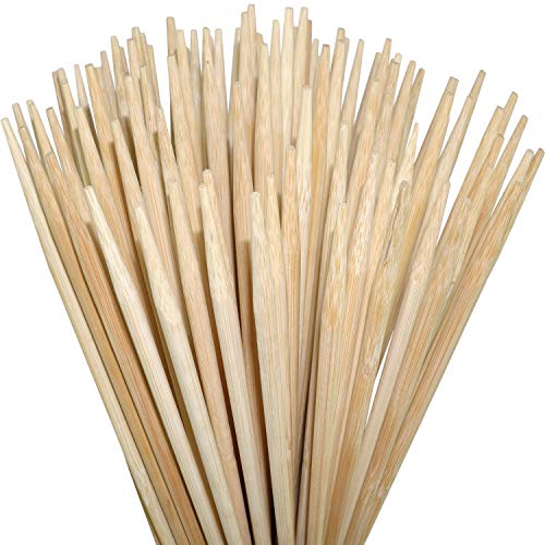 100 x Pflanzenstüze Bambusstäbe Tomatenstangen aus 100% Natur-Bambus Pflanzstab Rankstab 90 cm Ø 6 mm (Rankstäbe Natur)