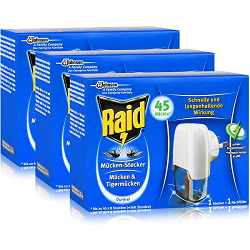 Raid Mücken Stecker für ca. 45 Nächte Mücken 3er pack