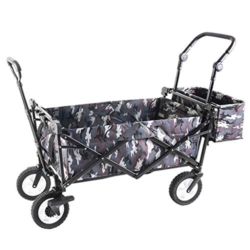 Carts Heavy Duty Faltbarer Gartenwagen Klappwagen Schubkarre, Outdoor Angeln Shopping Camper (Camouflage)
