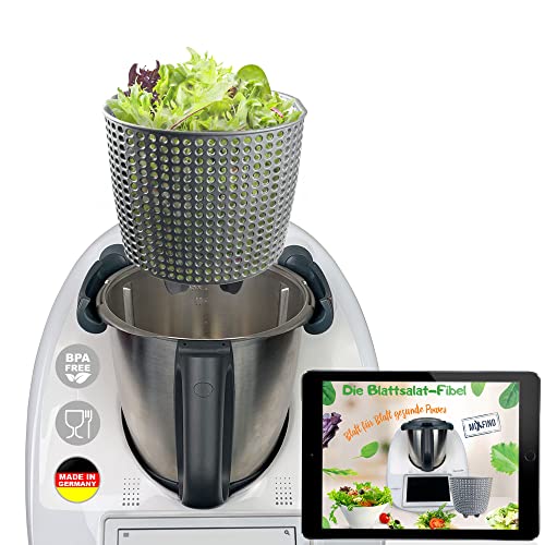 MixFino® Salatschleuder für Thermomix Zubehör TM6 TM5 - Endlich Salat trocknen mit deinem Thermomix TM6 auch für den TM5 Zubehör - Thermomix TM6 Zubehör - Qualität Made in Germany