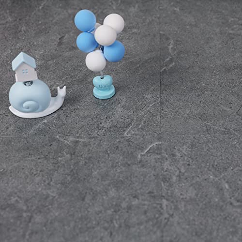 Vinylboden Selbstklebend PVC Bodenbelag Vinyl-Fliesen Dekorfolie Fliesen Vinyl Boden Rutschfeste Betongrau Dekor-Dielen für Innenboden Grau Marmor 30X30cm 10 Fliesen