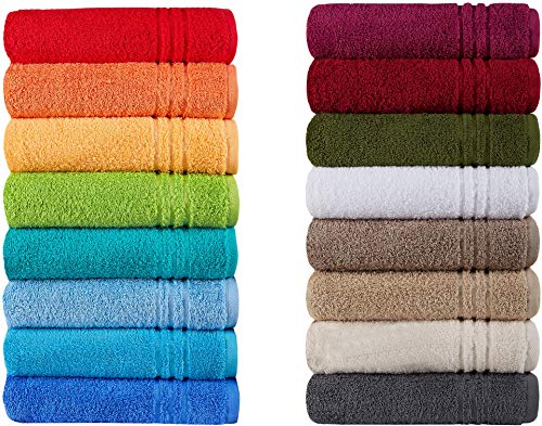 Naturawalk Handtücher Serie Milano Bio-Baumwolle in Luxusqualität, in 7 Größen und 16 Trendfarben - Grösse 3 x Handtücher, Farbe Anthrazit 081