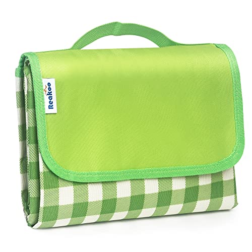 reakoo Picknickdecke XXL 300x200cm, Wasserdicht Stranddecke, Picknick-Matte mit Tragegriff, Sandfrei Picknickdecke Waschbar für Outdoor, Camping, Park, Garten