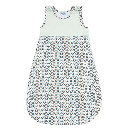 Sweety Fox - Baby Sommerschlafsack - 1TOG - Bio-Baumwolle - 80cm (6-12 Monate) - Türkis