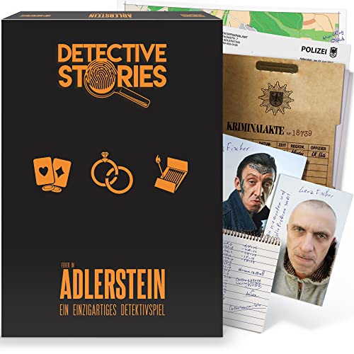 iDventure Detective Stories. Das Feuer in Adlerstein. Tatort Detektivspiel, Krimispiel, Escape Room Spiel für zu Hause