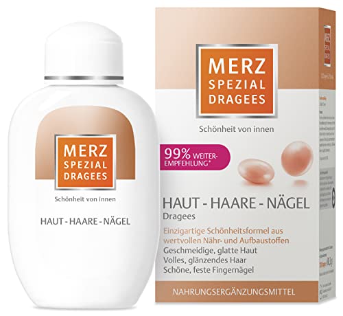 Merz Spezial Dragees Haut Haare Nägel - Nahrungsergänzungsmittel für geschmeidige Haut, volles glänzendes Haar und schöne, feste Fingernägel - 120 Stück für 2 Monate