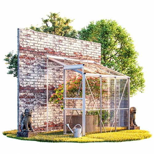 Gardebruk Beistell Aluminium Gewächshaus 3,8m³ 190x122cm Treibhaus Gartenhaus Frühbeet Pflanzenhaus Aufzucht