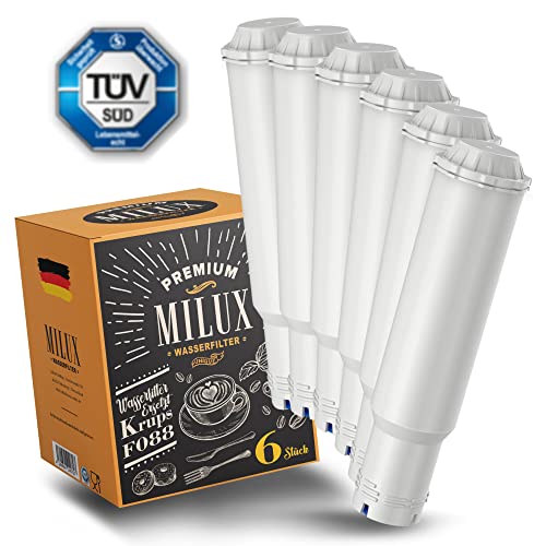 [6x] Wasserfilter für Krups F088, Nivona, Melitta, Melitta Barista TS und mehr! | TÜV zertifiziert | VAF003 von Milux®