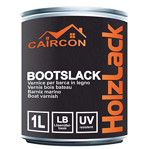 Bootslack Holzlack | Matt Farblos | Klarlack für Holz Möbel Schiffslack Treppenlack Gartenmöbellack 1L