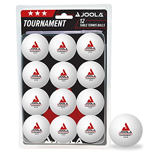 Joola Unisex – Erwachsene Tournament 40+ Tischtennisbälle, weiß, One-Size
