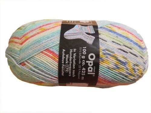 Opal Sockenwolle nach Hundertwasser Autobusfenster