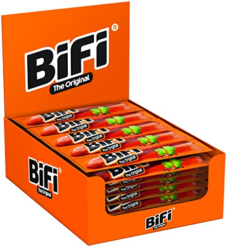 Bifi Original – 40er Pack (40 x 22,5 g) – herzhafter Salami Fleischsnack – geräucherte Mini Wurst als Snack To Go