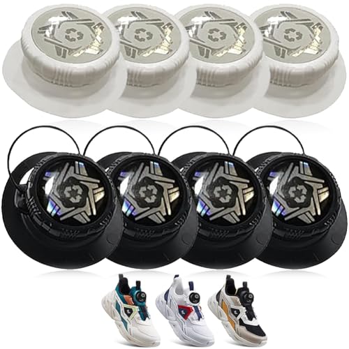 8 Stück Automatischer Schnürsenkel mit Metalldraht Schnürsenkel Schnellverschluss Schnürsenkel Ohne Binden Kinder, Elastische Schnürsenkel Ohne Binden für Sportschuhe, Arbeitsschuhe(Schwarz+Weiß)