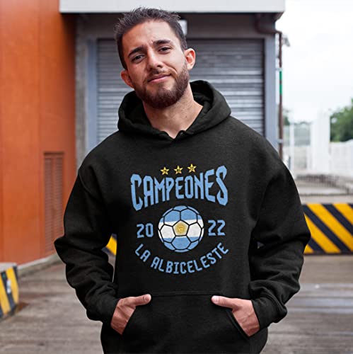 World of Football Hoodie Weltmeister2022 Argentinien Campeone La Albiceleste schwarz - M