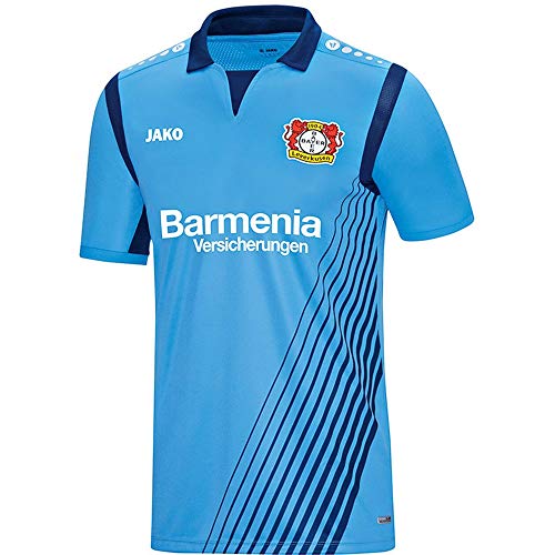 JAKO Herren 2018/2019 Bayer 04 Leverkusen Auswärtstrikot, hellblau/blau, S-44