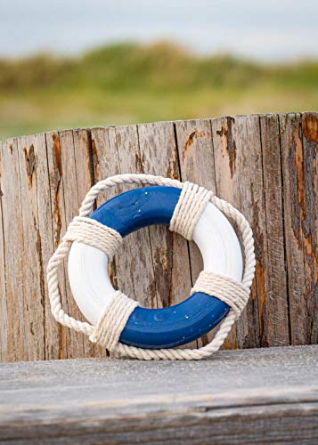 Rettungsring Deko, Mini blau weiß