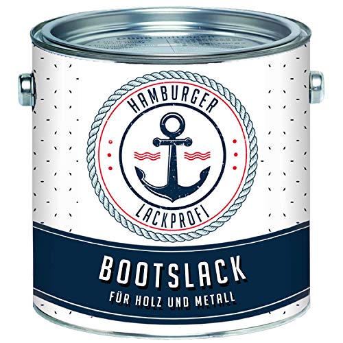 Hamburger Lack-Profi Bootslack MATT für Holz und Metall Schwarz RAL 9005 Schwarz Yachtlack Yachtfarbe Bootsfarbe (1 L)