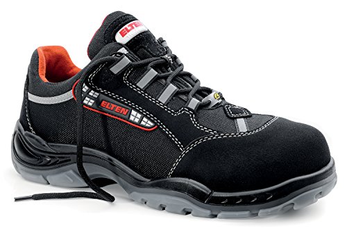 ELTEN Sicherheitsschuhe SENEX ESD S2, Herren, sportlich, leicht, schwarz, Kunststoffkappe - Größe 42
