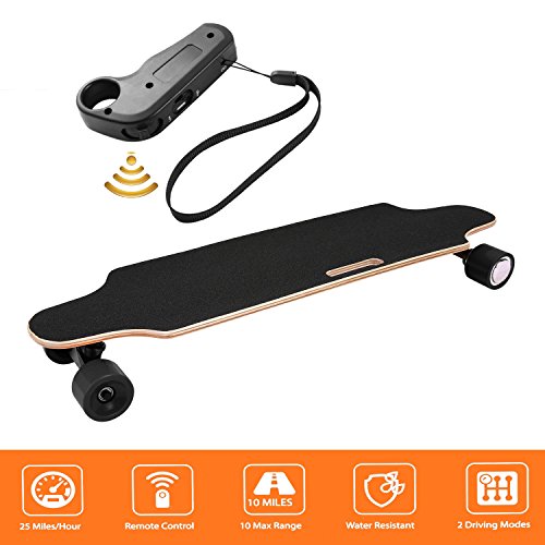 Eloklem Longboard Elektromotor Skateboard E Skateboard, Longboard LG-Akku mit Fernbedienung, 20Km/h Skaten Cruiser Boards (Schwarz)