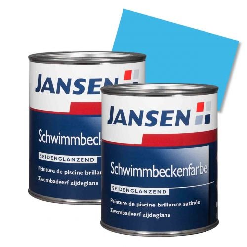 2 x Jansen Schwimmbeckenfarbe manganblau 2,5l
