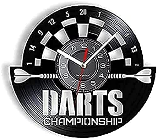 Küchenuhren Wand 12 Zoll Darts Brettspiel Wanduhr Spiel Bumerang Spielzimmer Dekor Silent Quartz Retro Championship Schallplatte Laser Uhr Dekor Geschenkuhr Mechanismus