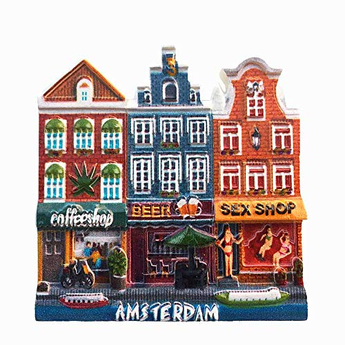 Amsterdam Holland 3D Kühlschrankmagnet, Souvenir, Geschenk, für die Sammlung, zu Hause, Küchendekoration, Magnet-Sticker
