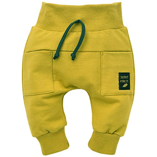Pinokio - Secret Forest - Baby Kinder Jungen Hose 100% Baumwolle Gelb Pumphose Jogginghose Haremshose Unisex Schlupfhose 62-104 cm (98 cm, 2-3y, Gelb)