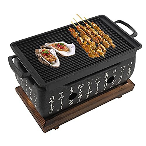Natudeco BBQ-Grill im japanischen Stil, rechteckiger Ofen, japanische Küche, Holzkohleofen, japanischer Grillalkoholofen, Tischgrill, Holzkohle