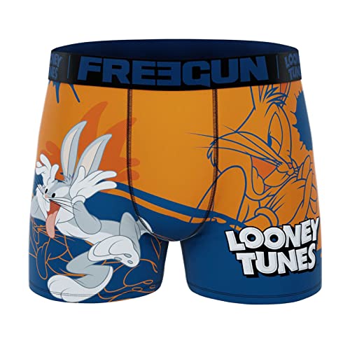 FREEGUN Looney Tunes Herren-Boxershorts, Bugs Bunny Blue Loo9, L