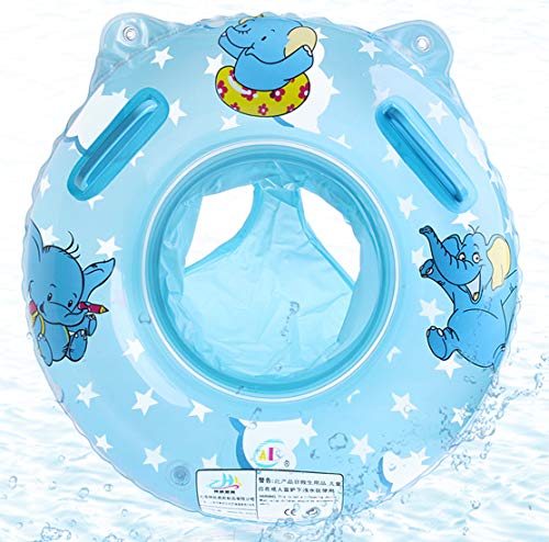 O-Kinee Baby Schwimmring, Blau Elefanten Schwimmring Baby Schwimmhilfe mit Schwimmsitz PVC für Kleinkind Schwimmhilfe Spielzeug 6 Monate bis 36 Monate