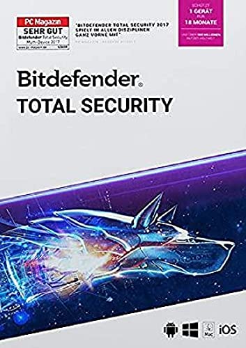 Bitdefender Total Security 2021 1 Gerät / 18 Monate (Code in a Box)|Standard|1|18 Monate|PC/Mac/Android|Download