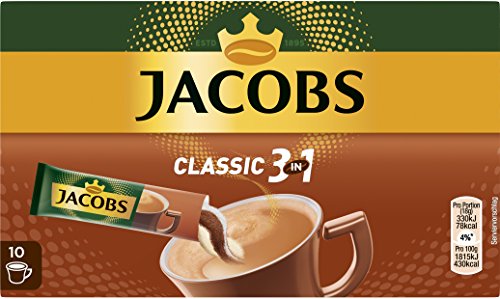 Jacobs Kaffeespezialitäten 3 in 1, 10 Sticks mit Instant Kaffee für 10 Getränke