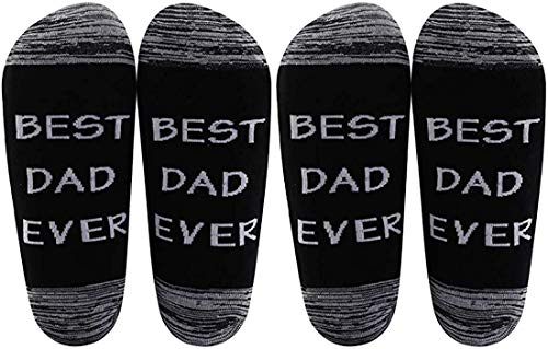 AATOP Geschenk für Vater, Best Dad Ever, Socken, Vatertagsgeschenk für Ihn, Vater, Geburtstagsgeschenk für Stiefvater, 1 Paar Knöchel-1, Einheitsgröße
