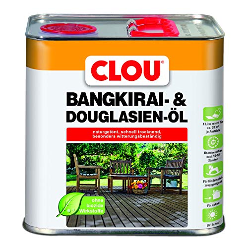 Clou Bangkirai Holzöl: Schutz, Pflege & Auffrischung für Aussen, Kinderfreundlich, UV-Schutz, 2,5 L