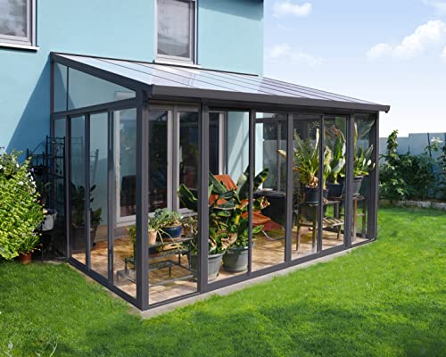 Palram Veranda San Remo Wintergarten, Grau, 295x425x310 cm