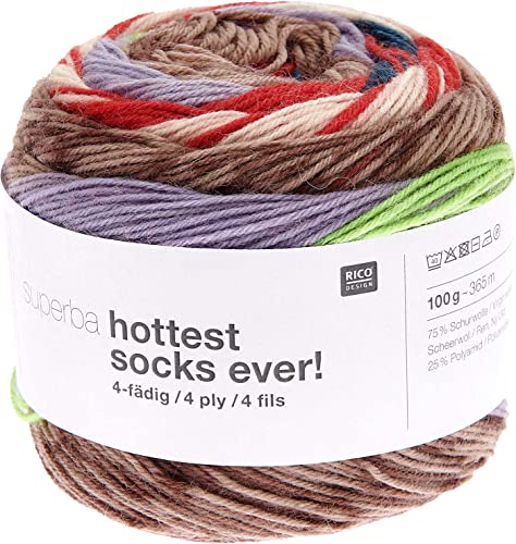 Sockenwolle musterbildend Rico Superba Hottest Socks Ever, 100g ca. 365m (4)