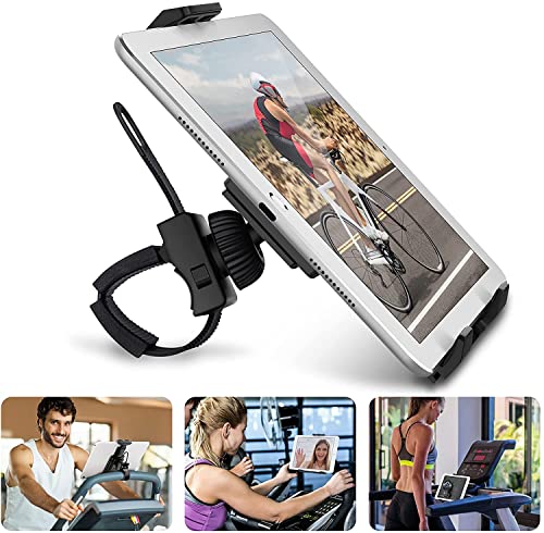 AboveTEK Tablet Halterung, Handyhalterung Fahrrad mit 360° Drehbar für Hometrainer/Crosstrainer/Bike/GPS Navi Fitnessstudio, Stand für Tablet/iPhone/Smartphone/iPad (8,9-30,5 cm)
