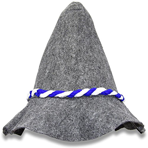 Seppel Kordel Oktoberfest Seppelhut Filzhut Trachten Hut Bayern Bayrisch blau...