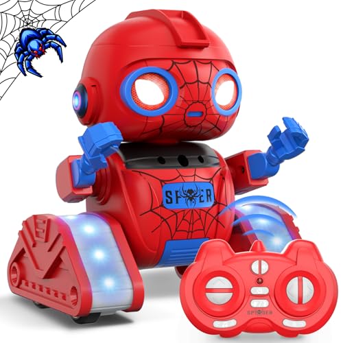 Ophy Roboter Kinder Spielzeug Spider, wiederaufladbar und projizierbar, RC-Roboter mit LED-Augen und Musik, RC-Spielzeug Monster mit Gestensensor für ab3 4 5 6 7 8Jahre Jungenund Mädchen Geschenk Rot