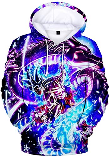 FLYCHEN Jungen Kapuzenpullover 3D Druck Hoodie mit Kängurutasche Gute Pullover (L,Farbe 816)