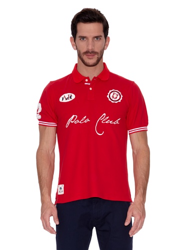 AR Polo Salguero Bordüre M rot