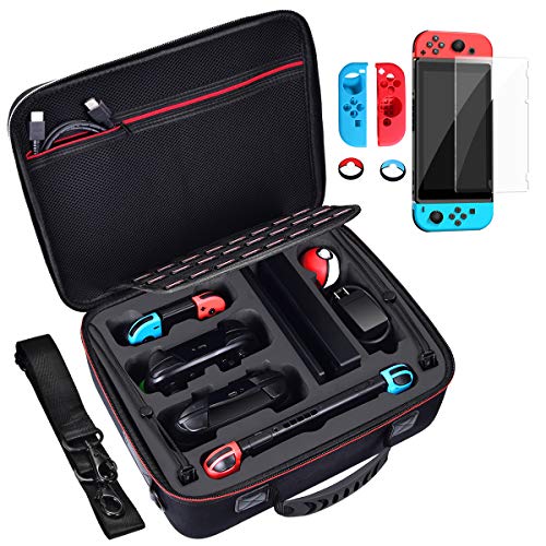 Diocall Tasche für Nintendo Switch & Switch OLED, Case für Switch, Pro Controller und Pokeball Plus, 4 In 1 Zubehör Set