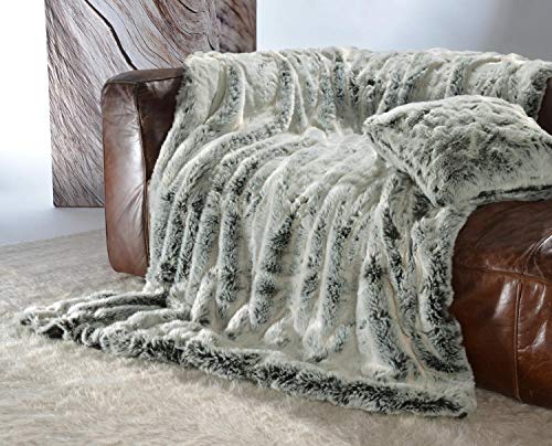 Wohnen & Accessoires GmbH & Co. KG Edle Premium Felldecke aus Webpelz Chinchilla 150x200cm