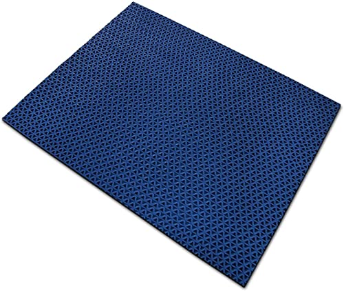 Floordirekt Hygienematten Anti-Slip für Barfußzonen | Gummimatte auf Maß für Nasszonen: Saunen, Schwimmbäder, Umkleidekabinen | Viele Größen, viele Farben, Zuschnitt (Blau, 90 x 500 cm)