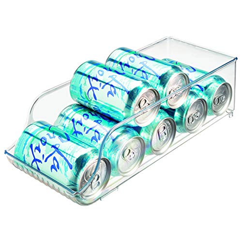 InterDesign 70930 Fridge/Freeze Ohne Deckel Aufbewahrungsbehälter, Box aus Kunststoff für neun Getränkedosen, durchsichtig